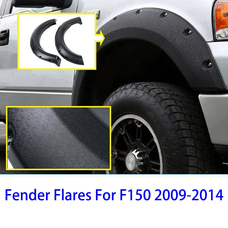 

Samger 4PCS Fender Flares For 2009-2014 Ford F150 Bolt On Pocket Rivet Style Mud Flaps Mudguards