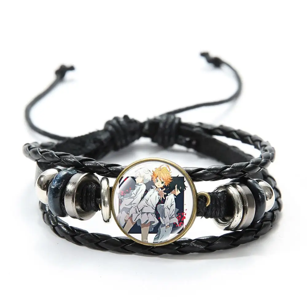 Style 14 SONGDA Anime The Promised Neverland Bracelet Emma Norman Ray Brothers Cartoon Charm Casual Leather Bracelet Friendship Gift - Окраска металла: Style 14