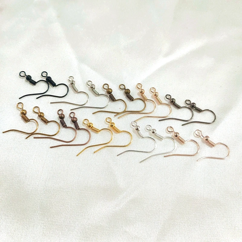

Multicolor Plated Earring Hooks Back Silver Gold Ear Base Supplies for Jewelry Finding Diy Accessories 100Pieces / Lot