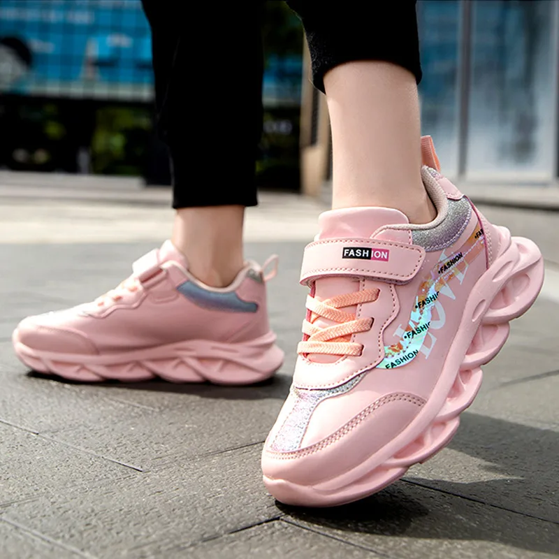 Zapatos Infantiles para niñas, zapatillas informales de primavera, deportivas para niños, color rosa, 26-37, apto para niños de 5 a 12 años - AliExpress