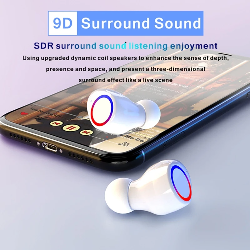 Bluetooth 5 0 Earphones 50mAh Charging Box Wireless Headphone Stereo Sports Waterproof Earbuds Headsets with Microphone
