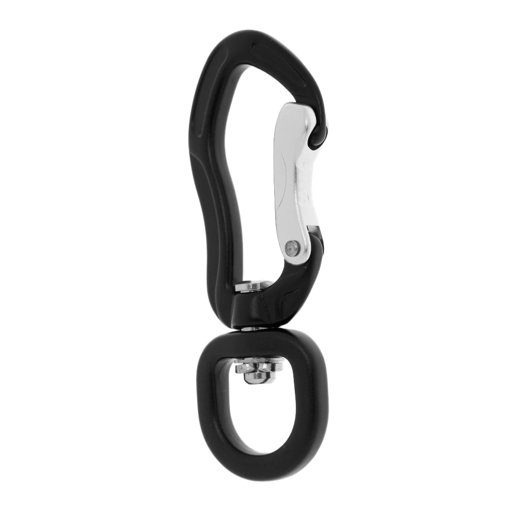 400KG High Strength Aviation Aluminum Swivel Snap Lock Eye Carabiner For Outdoor Climbing Mountaineering