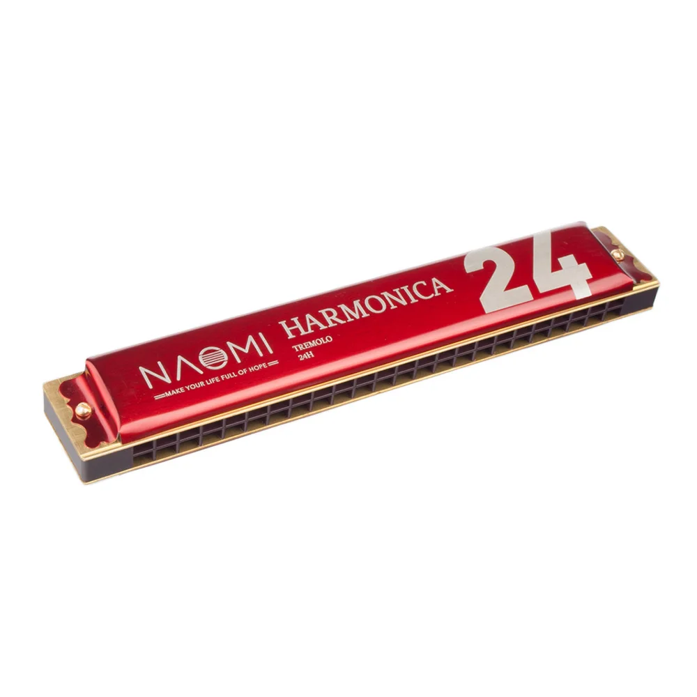 Горячая новинка NAOMI Mini 24 Отверстия тромоло Губная гармошка Ключ C из нержавеющей