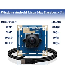 1080P CMOS OV2710  free driver 180degree fisheye camera module full hd wide angle webcam usb