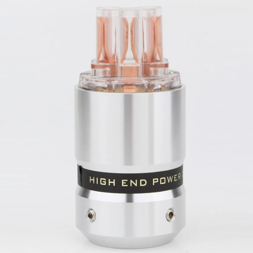 Preffair Hi End Audio P080TE Pure Copper US AC Power Plug HIFI Audio Grade Copper US plug & IEC DIY Power Cord Cable