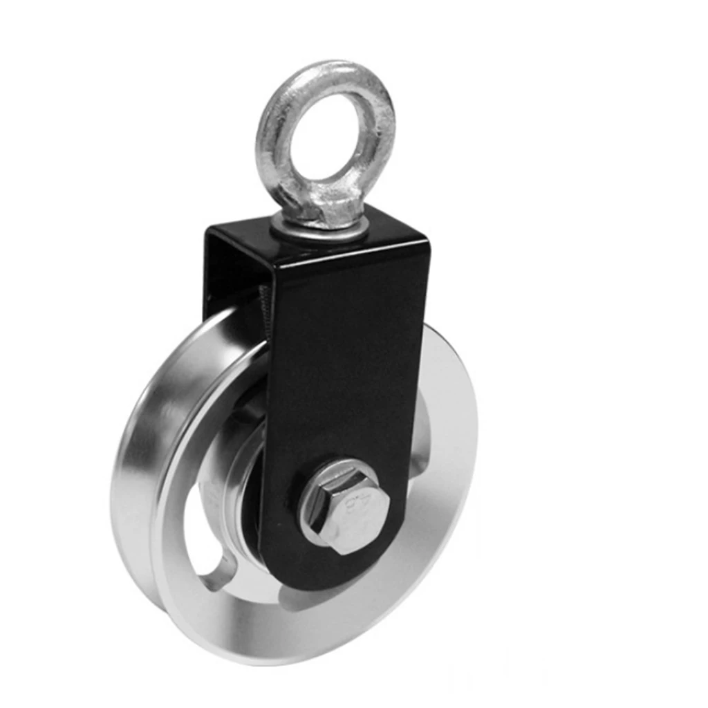 Swivel Pulley Block U-Shape Spin Pulleys Gym Fitness Guide 300kg Aluminum Alloy 73/95/88mm