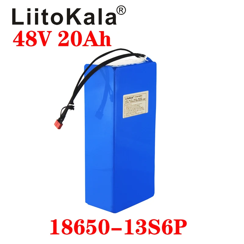 Литиевый аккумулятор LiitoKala 48 В 20 А · ч 13s6p 1000 Вт батарея для электрического