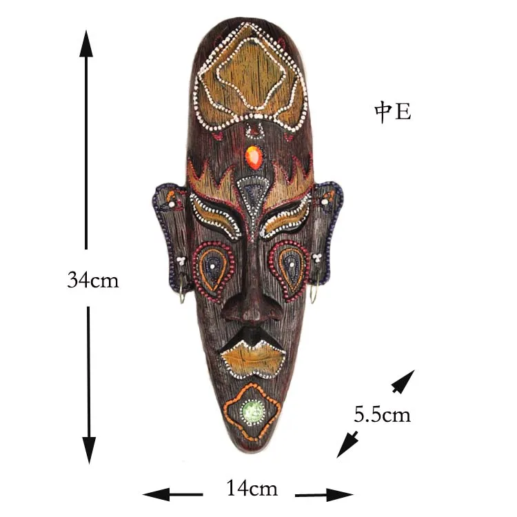 Индивидуальная африканская Маска Смола настенное крепление креативное домашнее ювелирное изделие точка обои зд резьба по стене искусство имитация дерева Carvi