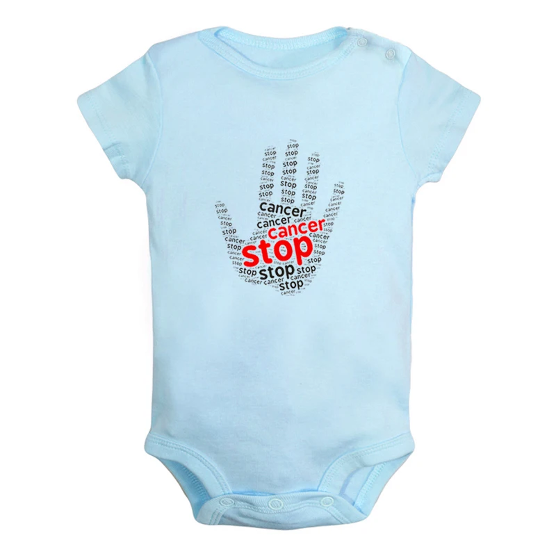 JcBaby2085BLD Killzone/черные Дизайнерские комплекты для новорожденных мальчиков и девочек с надписью «Hand Stop Cancer& Fight Cancer», комбинезон с принтом для младенцев, боди, одежда - Цвет: JcBaby2085BLD
