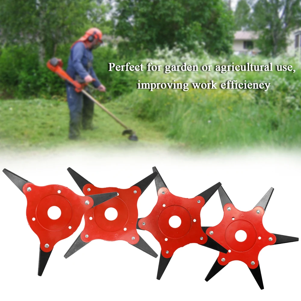 

New 180 Degrees Rotatable Lawn Mower Blade Brush Cutter Universal Accessories Garden Grass Trimmer Blades Double-sided Cutting E