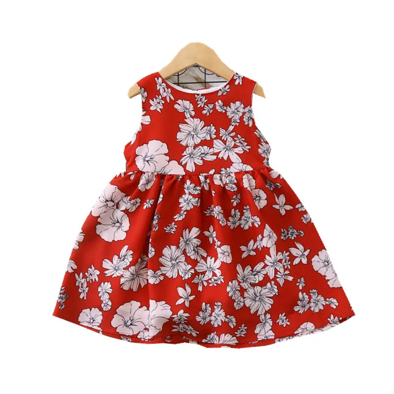 Г. Летнее платье для маленьких девочек из шифона с цветочным принтом