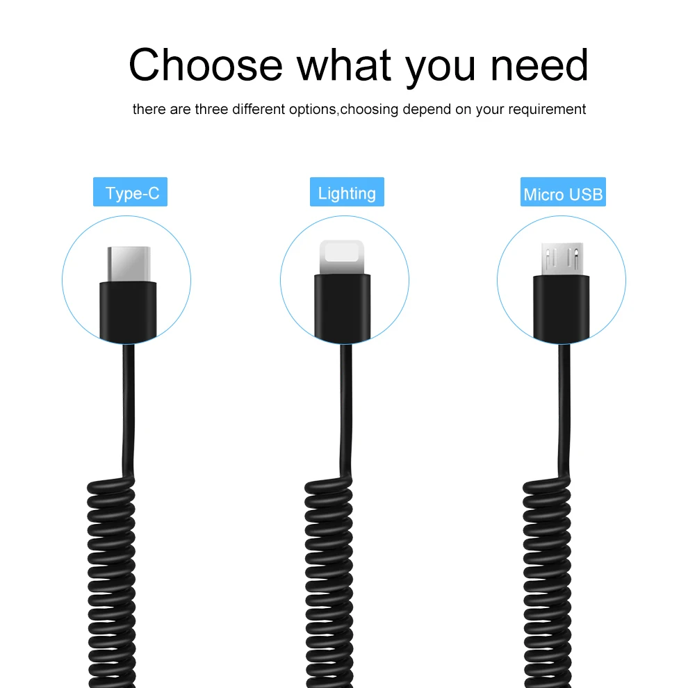 Автомобильное зарядное устройство 2 в 1 USB с кабелем для Samsung S10 S9 Type C кабель Micro