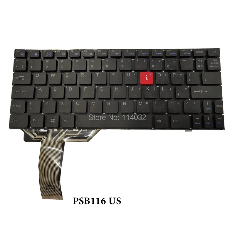 English US-2 Черная клавиатура для ноутбука Prestigio Smartbook 116A PSB116A DK258E 342580016 YX-K2026 английская модель США - Цвет: English US-2