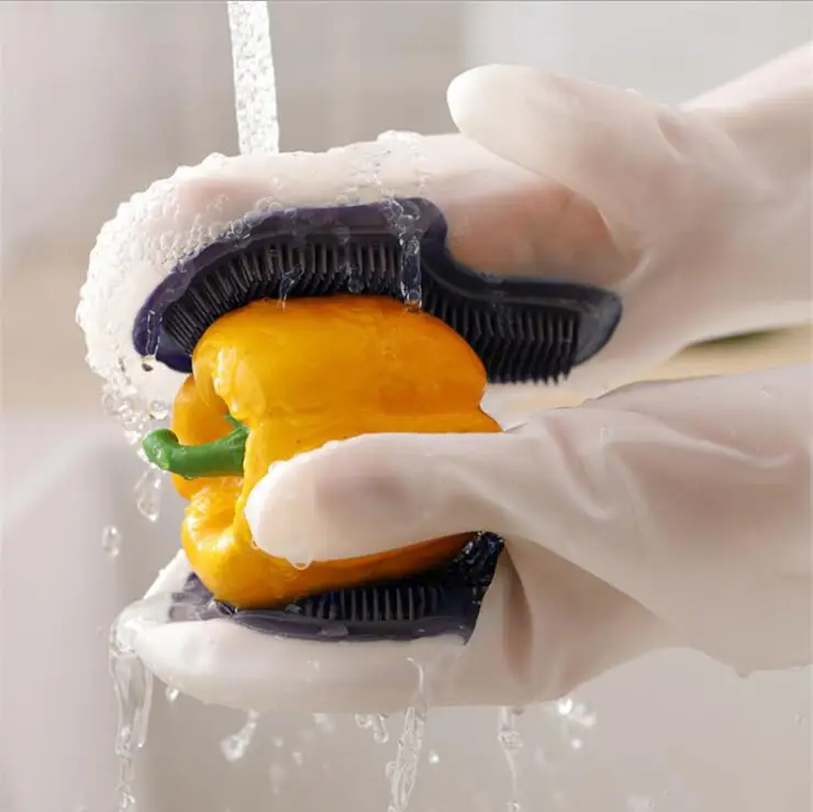 magic silicone dish washing gloves cleaning gloves non-slip dish washing Health Cleaning tools 1 Pair