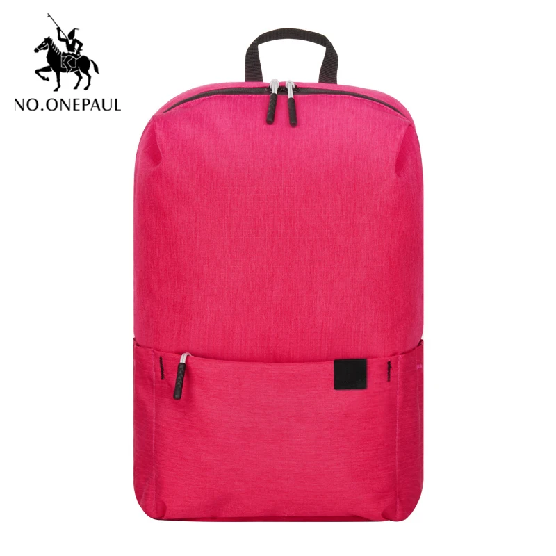 NO.ONEPAUL рюкзак женская сумка на плечо одноцветная школьная сумка рюкзак для ноутбука милые детские рюкзаки для девочек спортивные сумки для путешествий - Цвет: PCKG pink