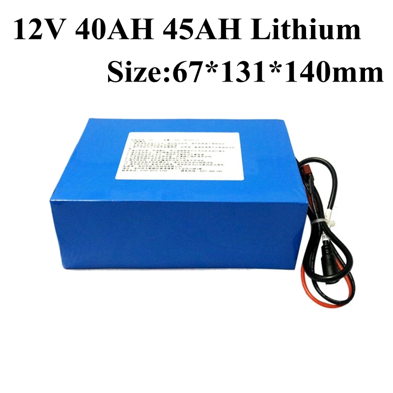 Индивидуальные 12v 40Ah 45Ah литий-ионный аккумулятор с usb-портом и BMS для резервного