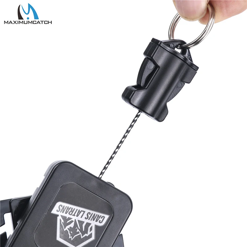 

360-degree Retractable Buckle Rotatable Cable Puller Tactics Black Wading