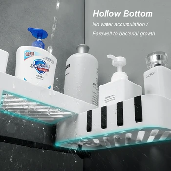 

Multifunction Rotating Home Bathroom Wall Corner Protable Waterproof Storage Rack Shower Shelf Organizer Basket Wall Sticker