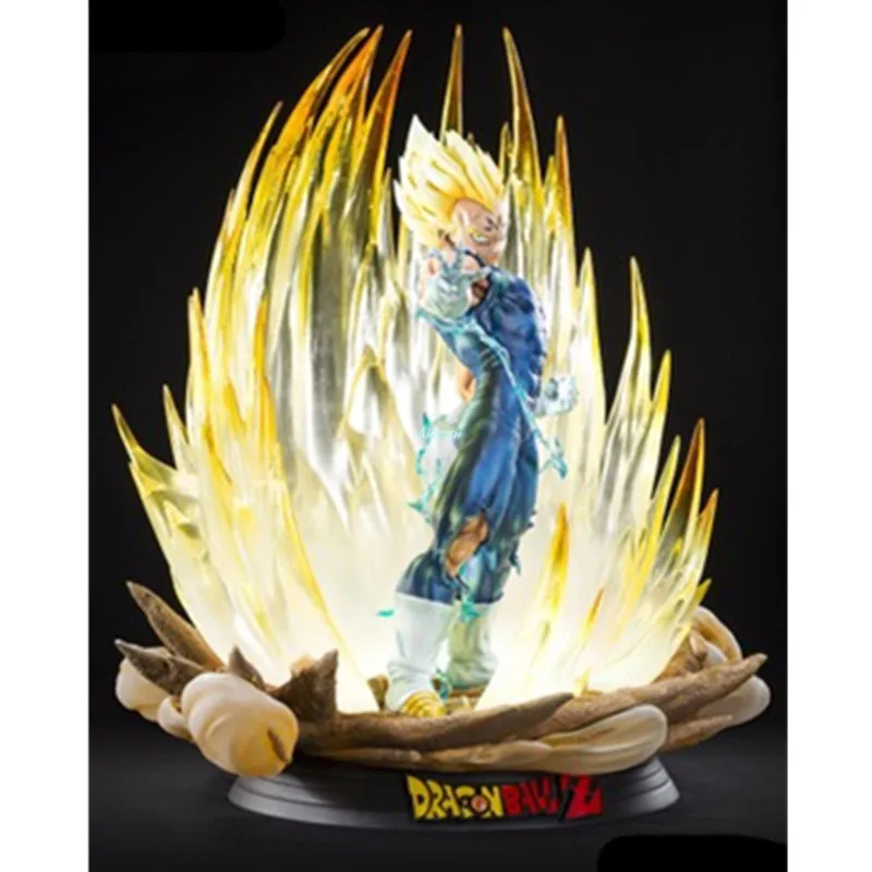 2" Dragon Ball Z статуя Супер Саян бюст Вегета 1:4 полноразмерный Портрет с светодиодный свет GK экшн-модель игрушечная коробка 54 см Z2583