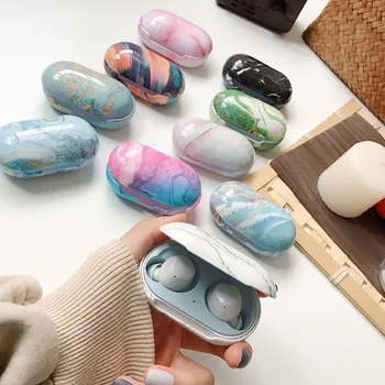 

Agate Marble Earphone Case charging box for Samsung Galaxy Buds+ Plus Wireless Bluetooth Headset Protective Cover Case Cute gift