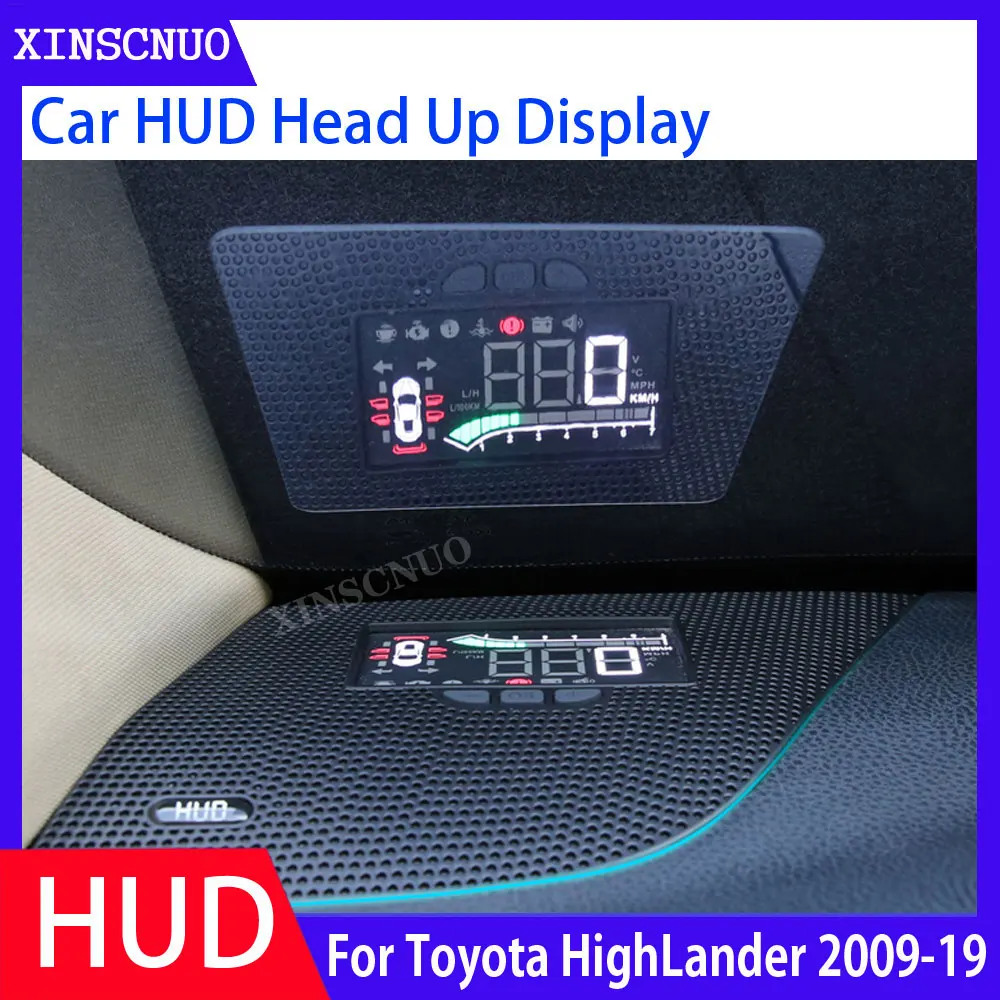 

For Toyota HighLander 2009-2019 2020 2021 2022 Car Electronic HUD Head Up Display OBD Airborne Computer Speedometer Projector