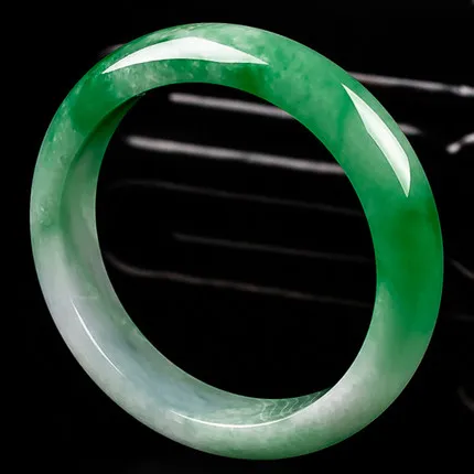 

Natural Burmese Jadeite Grade A Light Color 54mm-64mm Two-color Bracelet Elegant Princess Bracelet Send Mom To Girlfriend