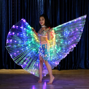 

LED Light Wings Halloween Carnival Child Costume LED Butterfly Shawl Fairy Festival Clothing For Children