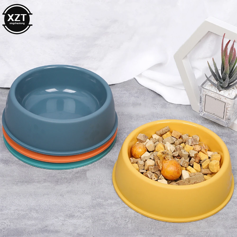 High Quality Solid Color Pet Bowls Candy-colored Lightweight Plastic ...