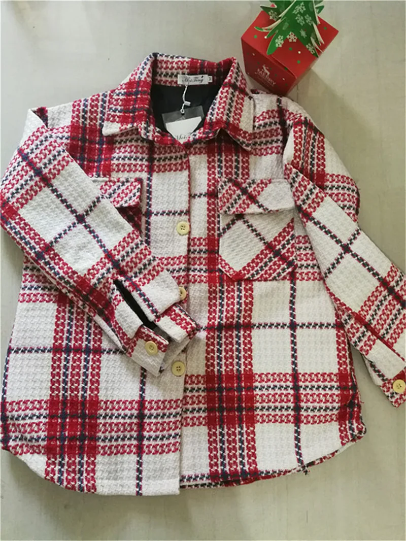 Пальто женское Корейское винтажное красное шерстяное пальто в клетку размера плюс, Женская осенне-зимняя шерстяная куртка с хлопковой подкладкой, свободная ветровка пальто в клетку