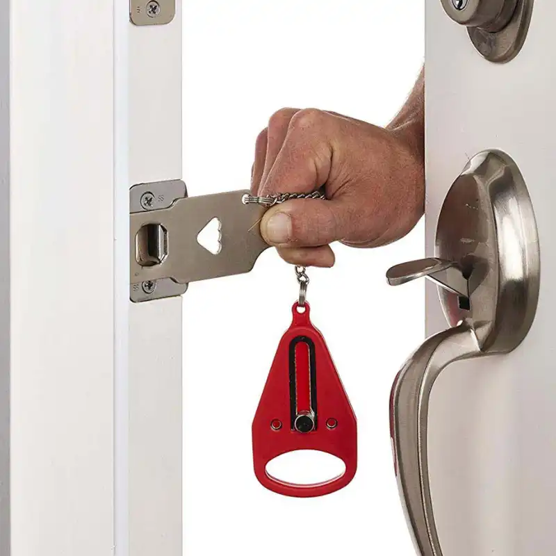 portable door lock for hotel room