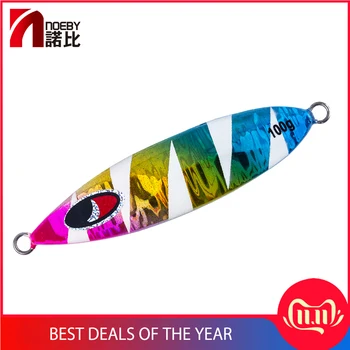 

Noeby slow jigging lead jig 80mm 60g 95mm 100g 90mm 80gsinking fishing lure seabass luminousmetal lead jig hard bait lures