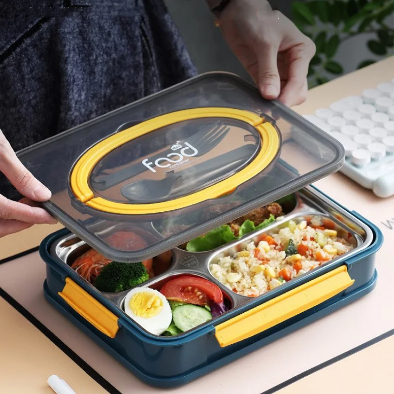 Stainless Steel Lunch Box for Adults Student Office Worker Use