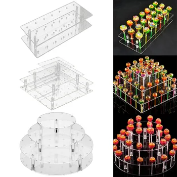 

Snack Cake Server Cup Cake Display Stand Lolly Holder Cake Rack 35 Holes Cupcake Stand 42pcs Cake Stands Lollipop Holder 1