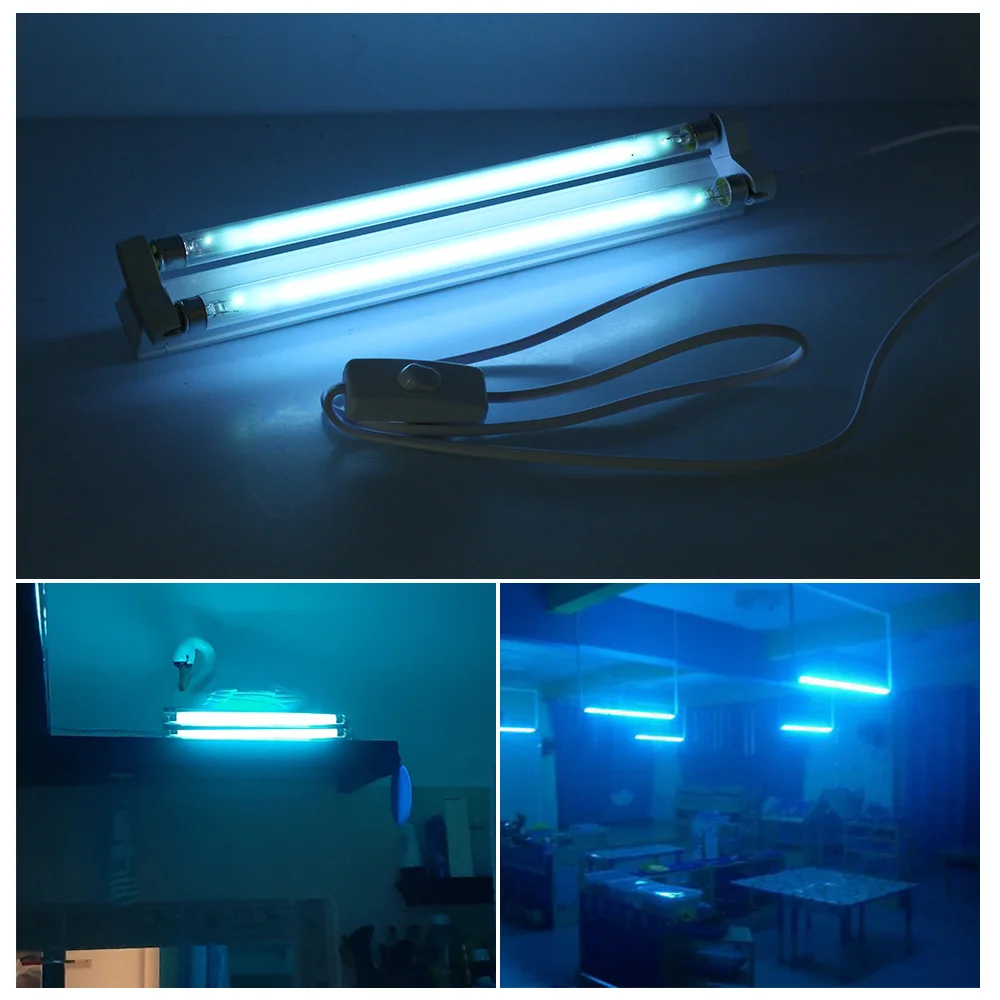 UV Disinfection Lamp UV Sterilization Lamp 16W/220V Ultraviolet Germicidal Lamp UVC Sterilizer Kill Dust Mite Eliminator 254nm Double-sterilized UV Quartz Lamp For Home