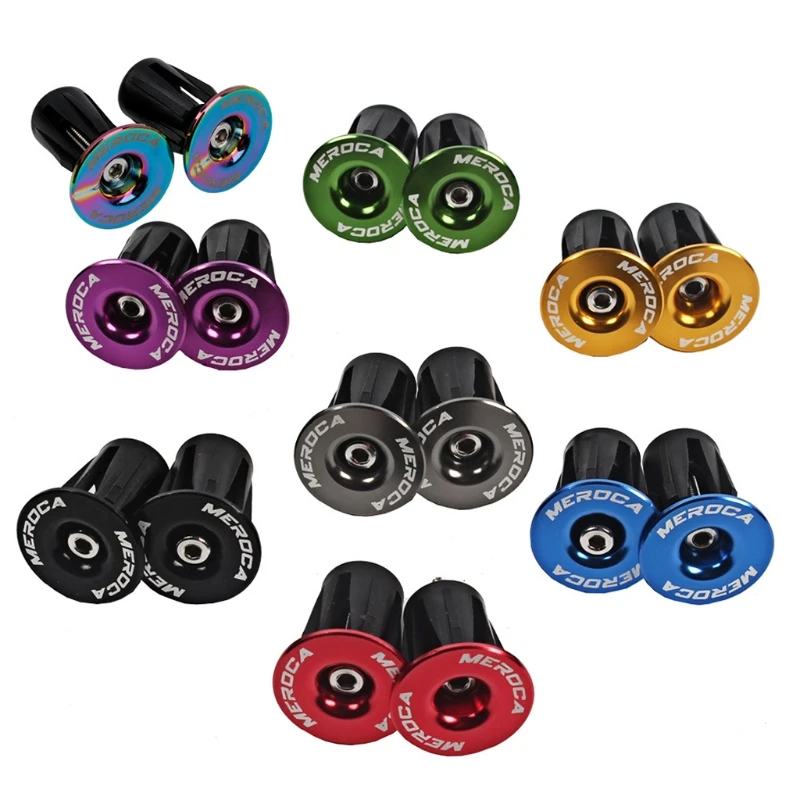 MTB Road Bike Handlebar Grip End Caps Aluminum Handle Clamp Bar End