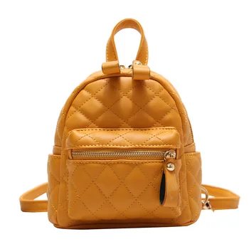 

fashion Thread Girl's shoulder bag summer PU leather mini Diamond Lattice small backpack