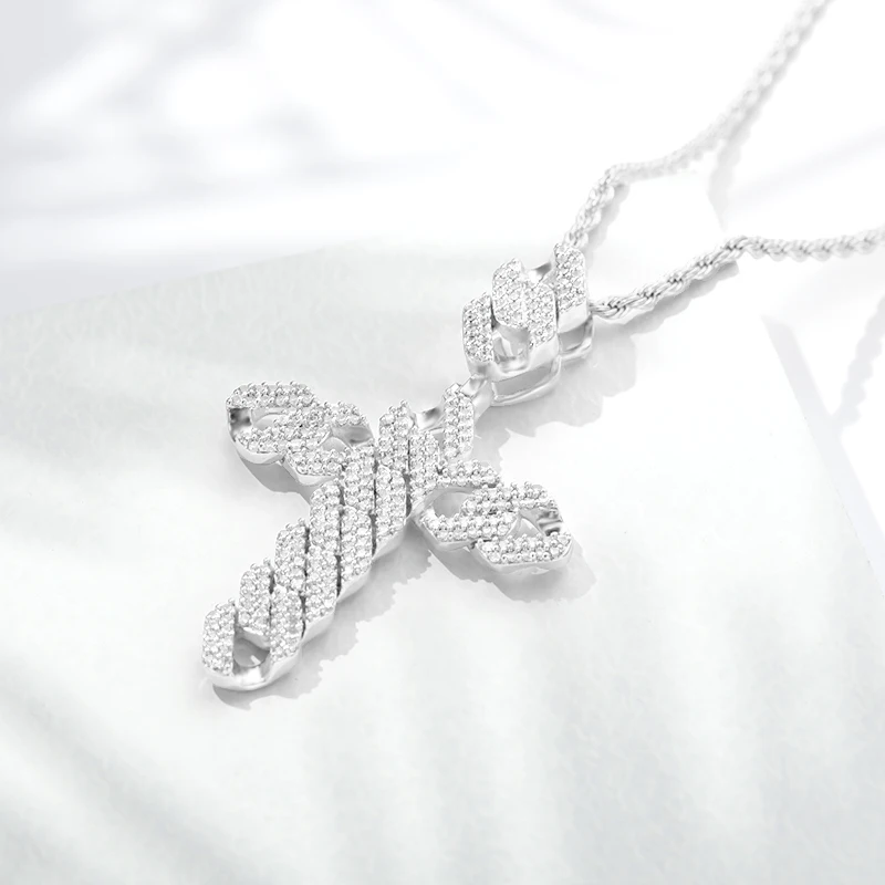 Подвеска в виде креста из циркония класса ААА для мужчин и женщин кулон меди цвет