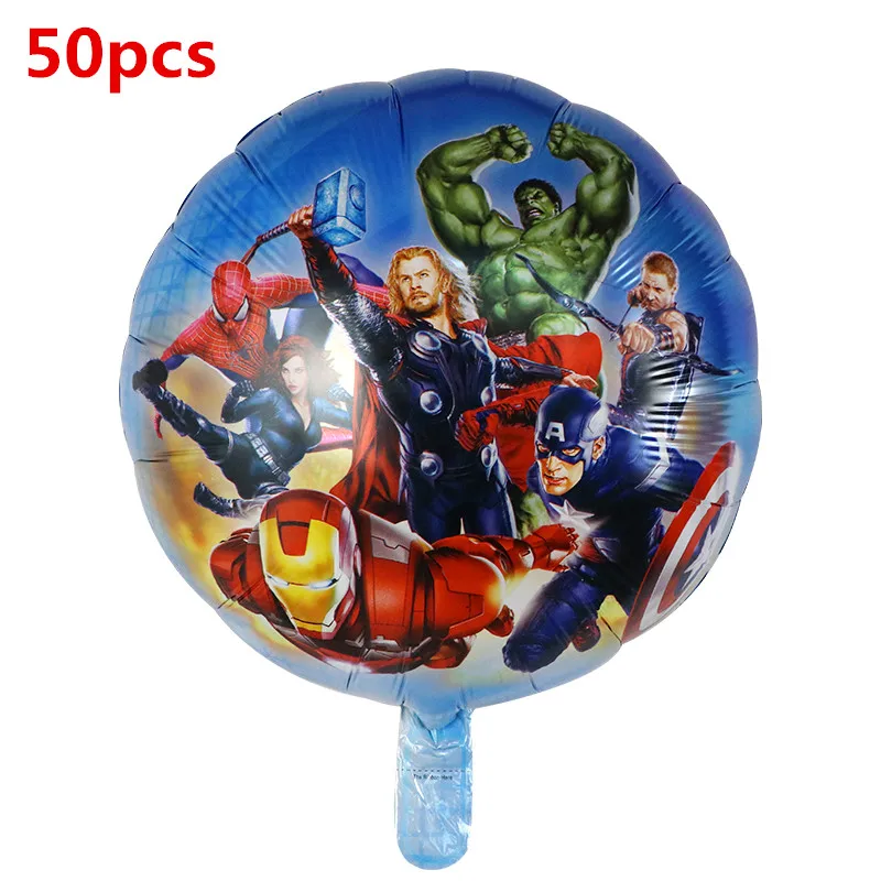 Воздушные шары из фольги с объемным рисунком Человека-паука, Бэтмена, Железного человека, супергероя, украшения на день рождения, подарки для детей, детские игрушки - Цвет: Многоцветный