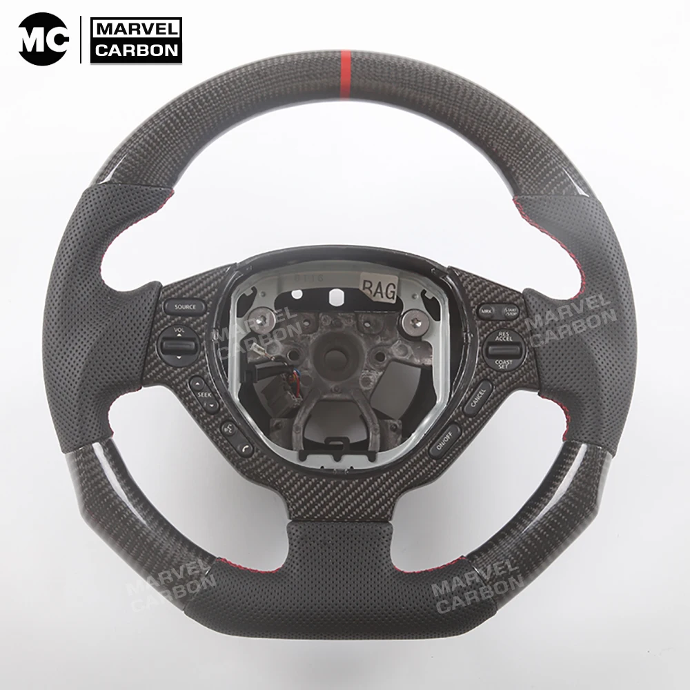 

100% Real Carbon Fiber Steering Wheel for Ni-ssan GTR R35 Customizaed Full Cover GT-R