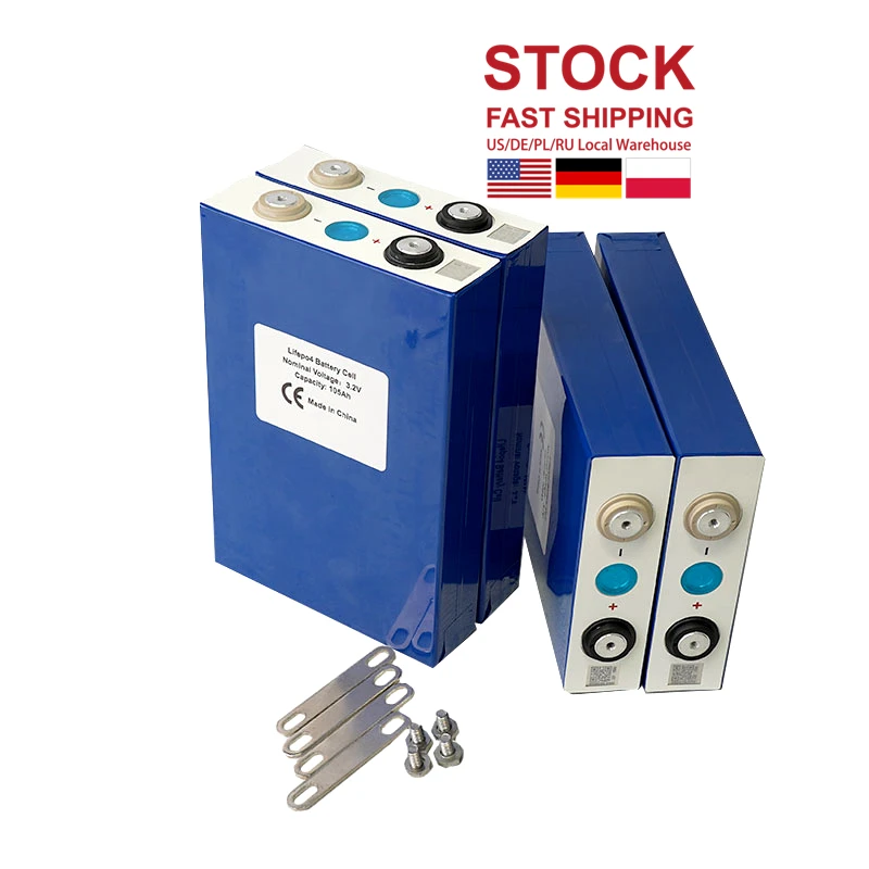 

2020 NEW 4PCS 3.2V 105Ah Lifepo4 Battery CELL Not 100ah 12V105Ah For EV RV Pack Diy Solar EU US TAX FREE UPS or FedEx