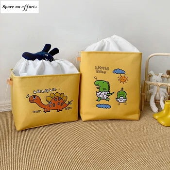 

Cartoon Dinosaur Large Laundry Bag Clothes Storage Baskets Clothes Print Bags Kids Toy Storage Household Folding Laundry Basket