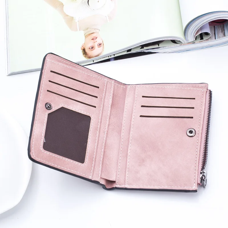 Women's Wallet Pu Leather Purses Fashion Brand Luxury Soft Letter Short Zipper Cute Multifunctional Mini Wallet Women Purse Women's Wallet Pu Leather Purses Fashion Brand Luxury Soft Letter Short Zipper Cute Multifunctional Mini Wallet Women Purse