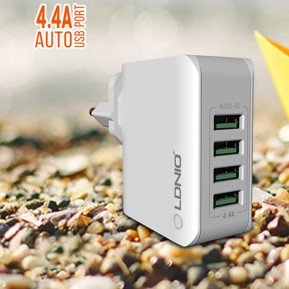 Универсальное сетевое зарядное устройство с 4 USB-портами 5 В А 22 Вт | Электроника