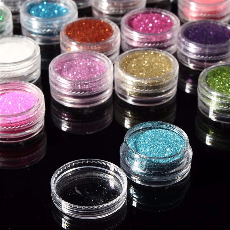 30pcs Mixed Colors Powder Pigment Up Set Eye Eyeshadow Spangle Shining Glitter Shadow Shimmer Mineral Cosmetics Makeup Make