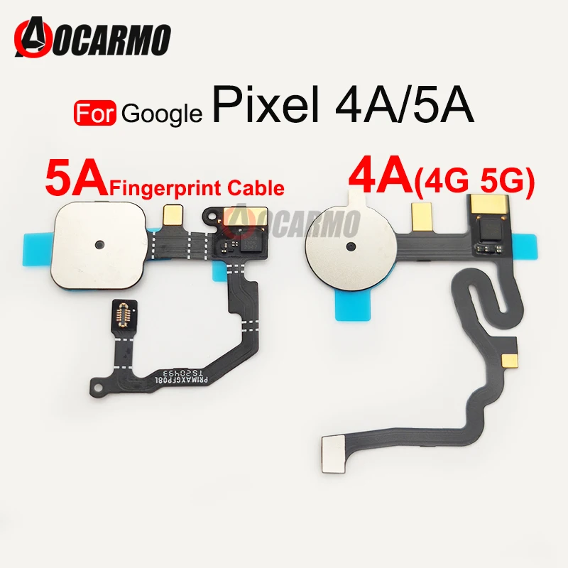 구글 픽셀 4G 5G 5A 용 지문 센서 홈 버튼 플렉스 케이블 교체 부품