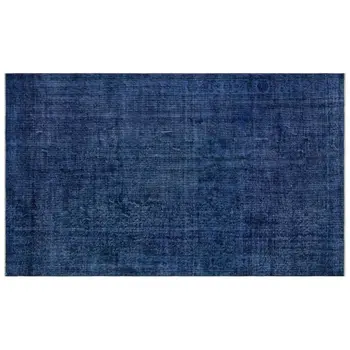 

Handmade Blue Vintage Overdyed Turkish Area Rug 178x295 Cm-5'10''X9'8''