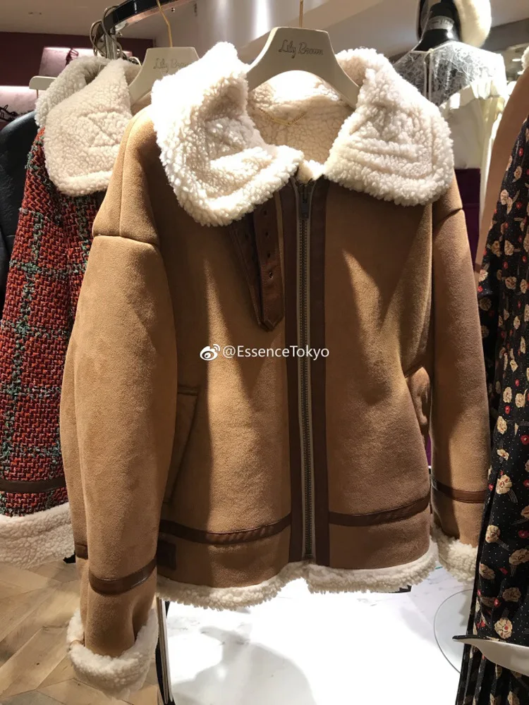 LB Home 18 осень и зима стиль японский стиль свободная теплая куртка пальто из овечьей шерсти женское LB 181017sy