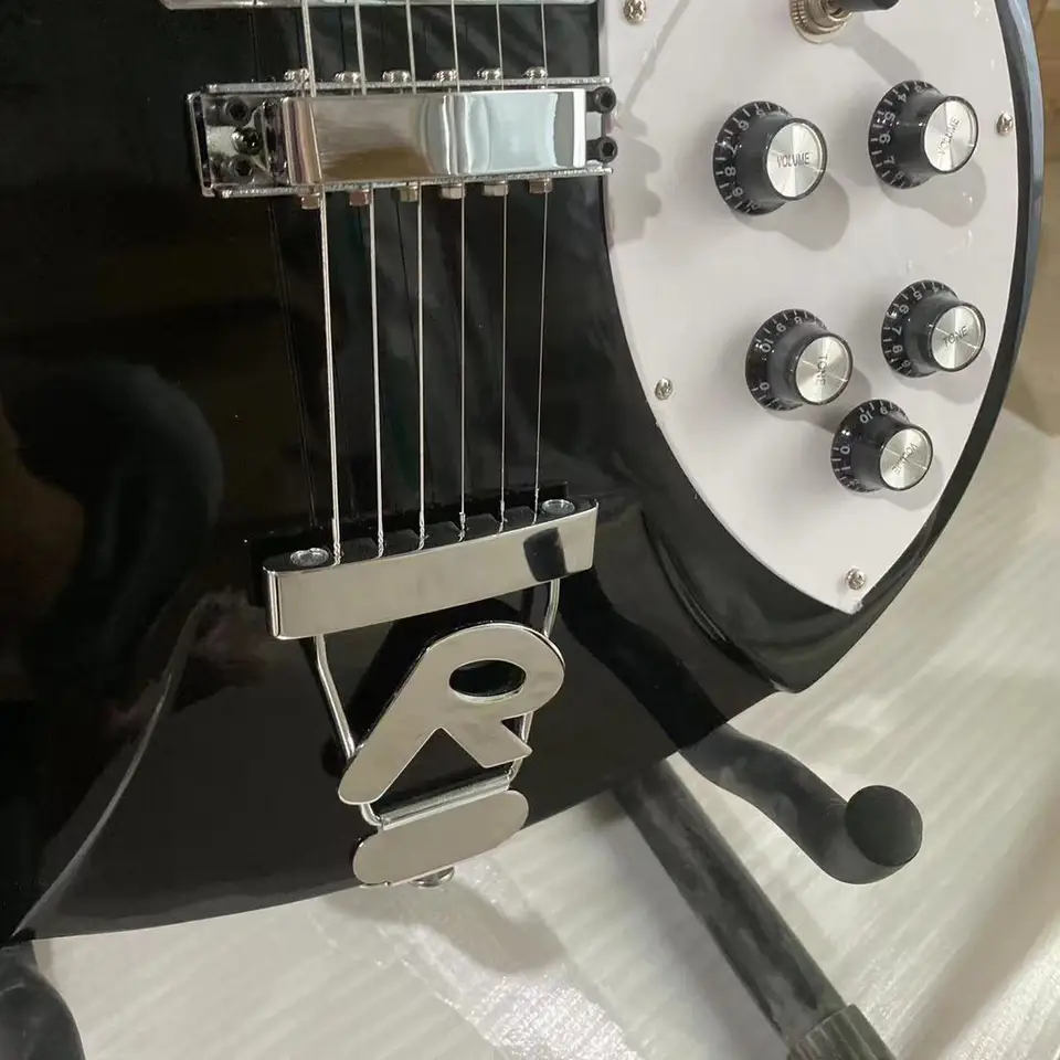 Rickenbacker 330 ブラックエレキギター Rickenbacker-330エレキギター,黒,色,半中空ボディ,高品質,送料無料