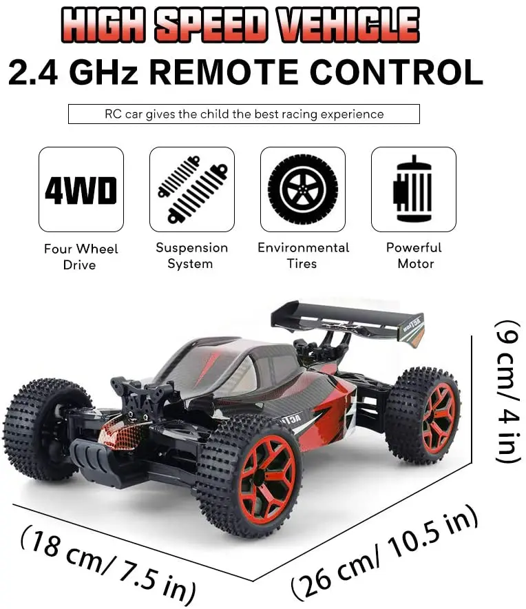 Радиоуправляемый автомобиль 2 4 ГГц 20 км/ч высокая скорость 4WD бездорожье
