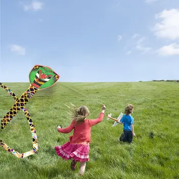 

7 Meter Colorful Snake Kite Big Kite Put Tear Nylon Fabric Children's Outdoor Toys Fun Sports Kite Cloth Toy Supplies